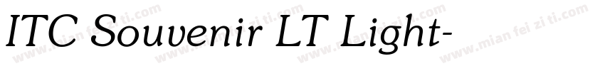 ITC Souvenir LT Light字体转换